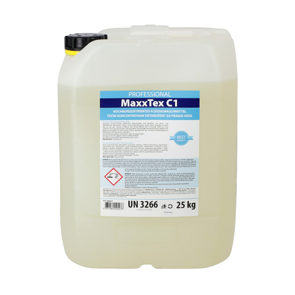 Tečni koncentrovani alkalni deterdžent za veš za tvrdu vodu MaxxTex C1 25kg 