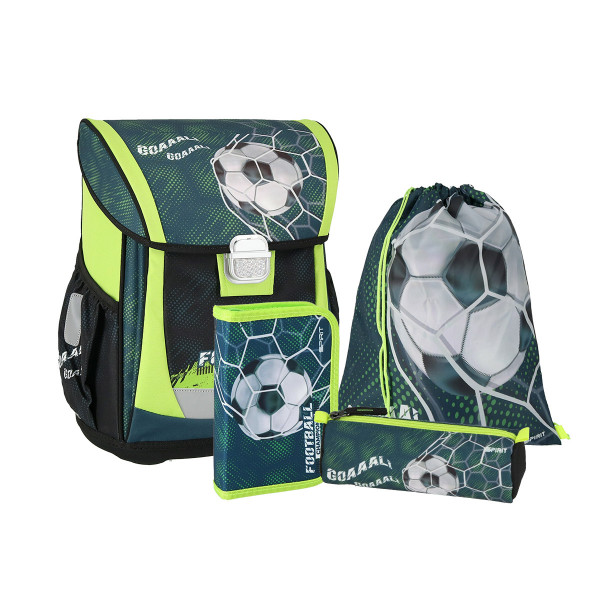 School bag set ''FOOTBALL CHAMPION'' COOL 4-Pcs (Metal buckle) 