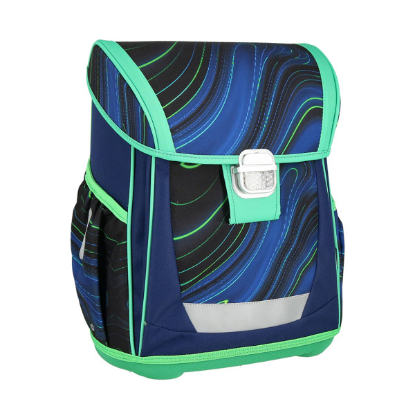 School bag set ''BLUE STRIPES'' COOL 4-Pcs (Metal buckle) 