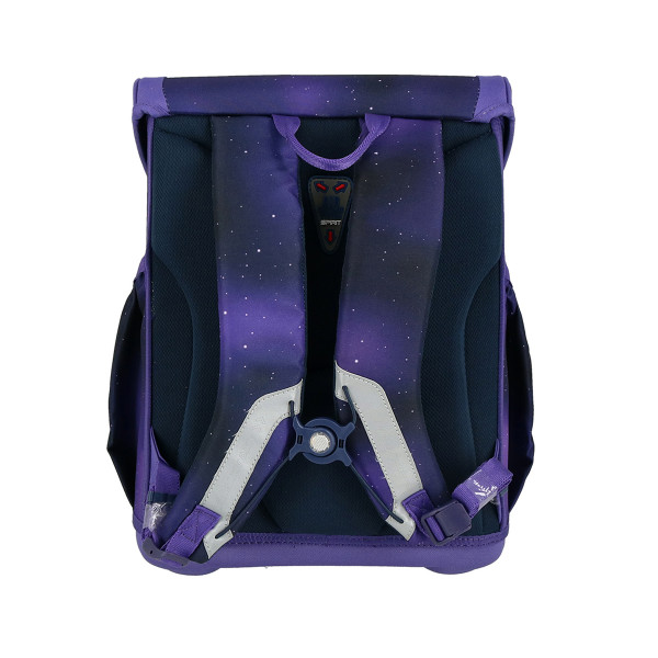 School bag set ''PURPLE SOLID'' COOL 4-Pcs (Metal buckle) 