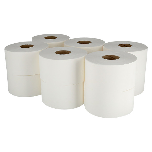 Jumbo toaletni papir 12x180m, 2-slojni, 100% Celuloza 