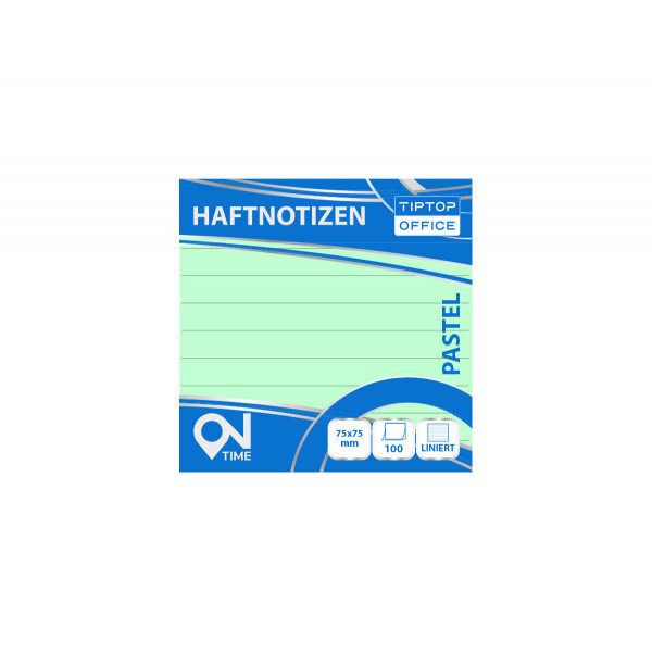 Haftnotizen 75x75mm, Liniert 