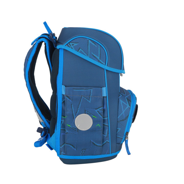 School bag set ''BLUE FOOTBALL'' COSMO 6-Pcs (Magnetic buckle) 