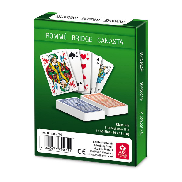 Playing cards for Romme/Poker/Bridge 
