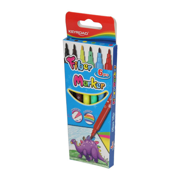 Fiber Marker ''Stars'', 6 colours 