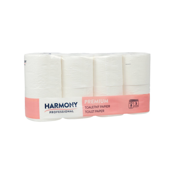 Toilet paper in a roll 3ply 8/1 Harmony, Number of sheets in a roll 250pcs 