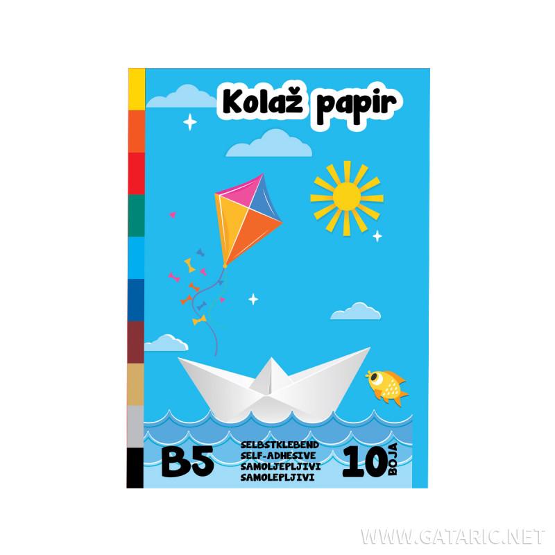 Collage paper B5, self-adhesive