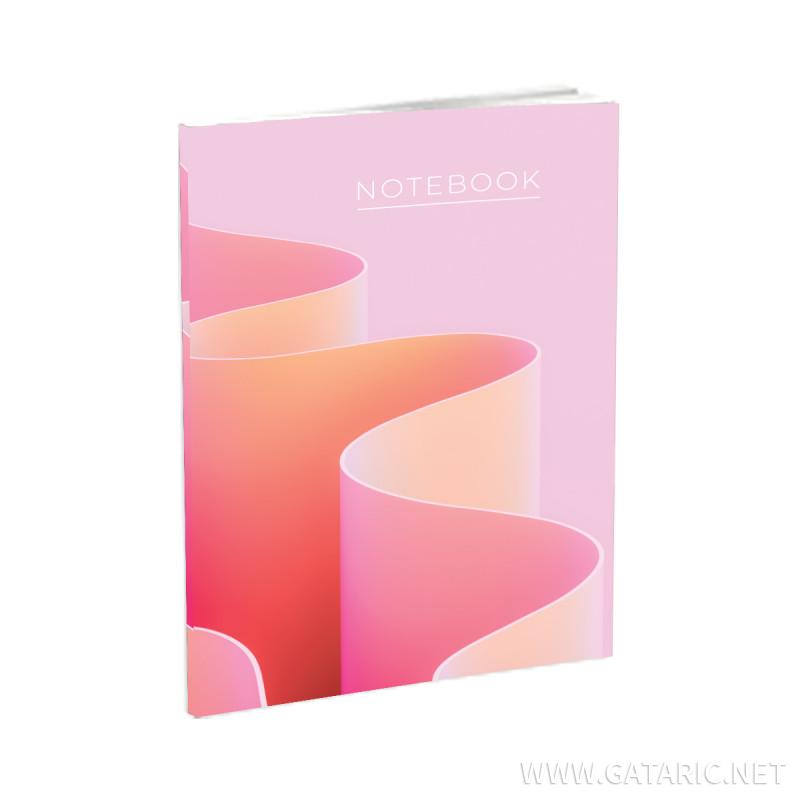 Notebook A5, hard covers, 96 lines sheets 
