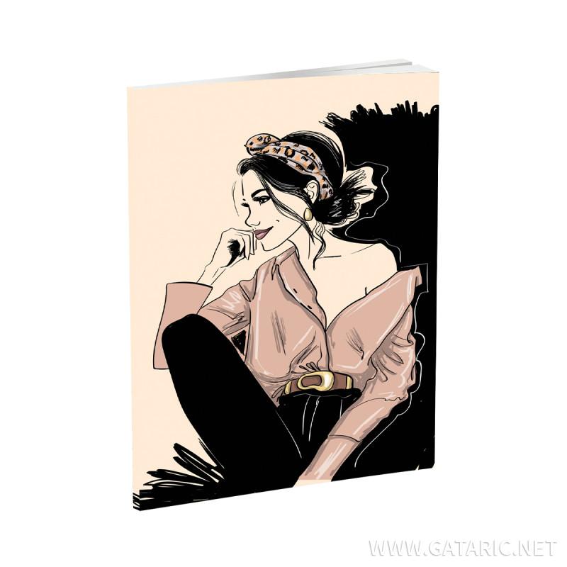 Notebok A4, hard covers, 96 clear sheets