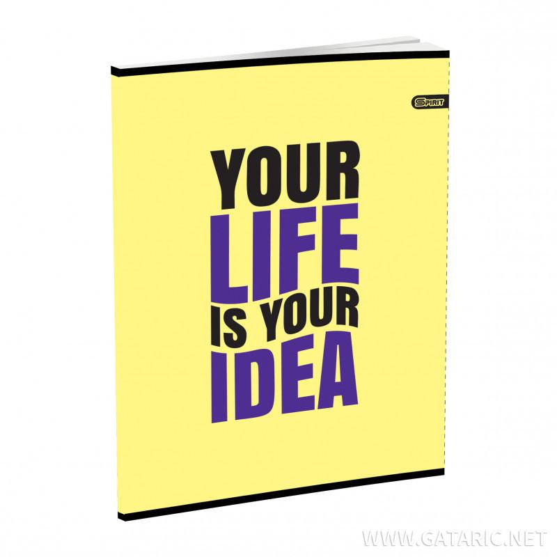 School Notebook A5 “Inspiration” Soft cover, Squared, 52 Sheets