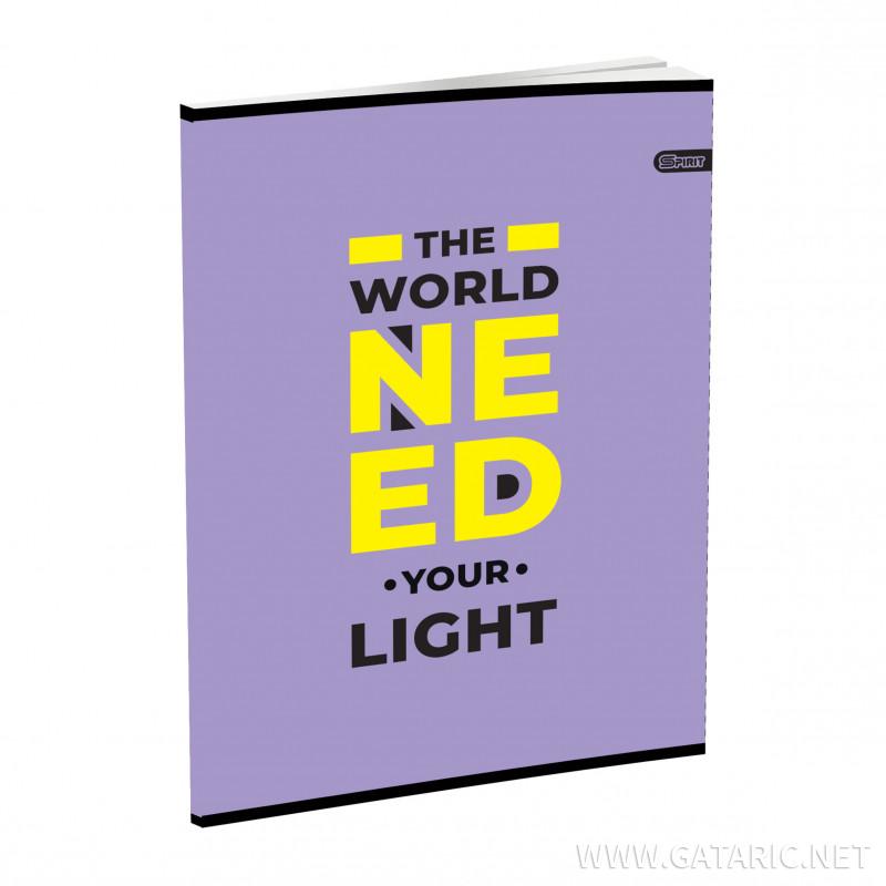 School Notebook A5 “Inspiration” Soft cover, Squared, 52 Sheets