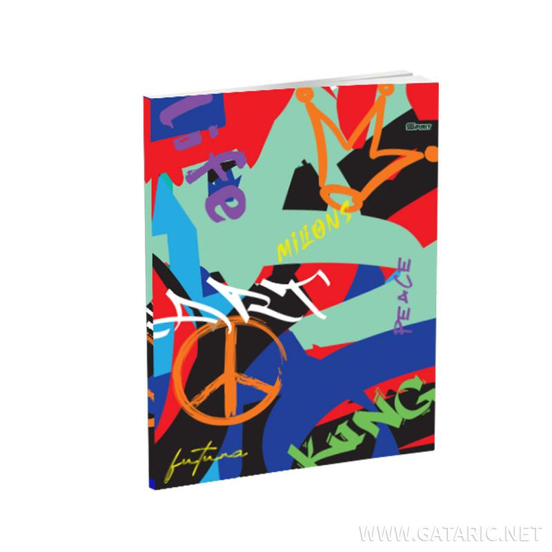 School Notebook A5 “Abstract” Soft cover, Squared, 52 Sheets 