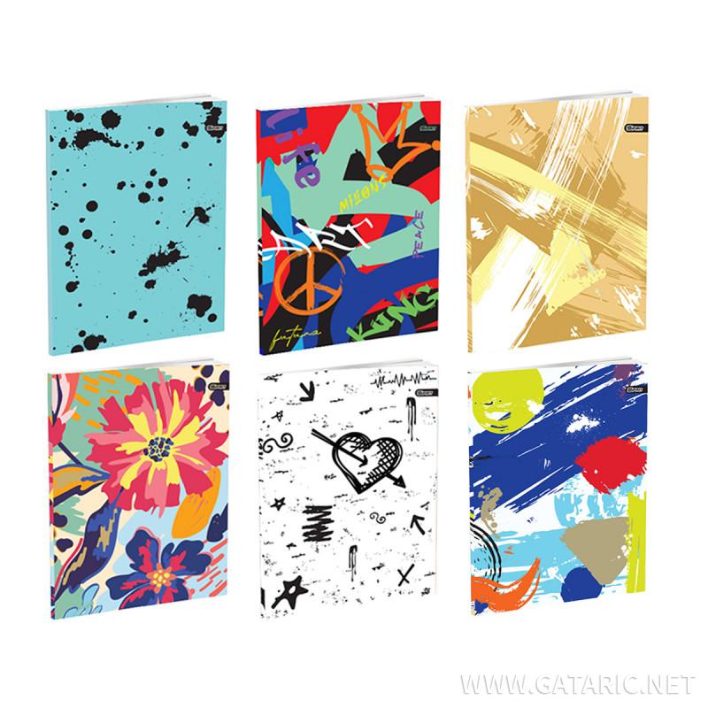 School Notebook A5 “Abstract” Soft cover, Squared, 52 Sheets