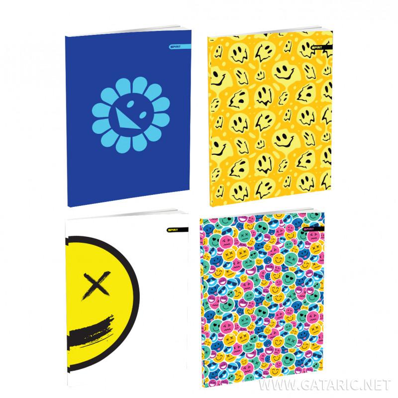 School Notebook A5 “Smiley” Soft cover, Latain, 52 Sheets 