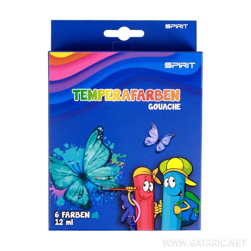 Tempera paint colors, 6pcs box
