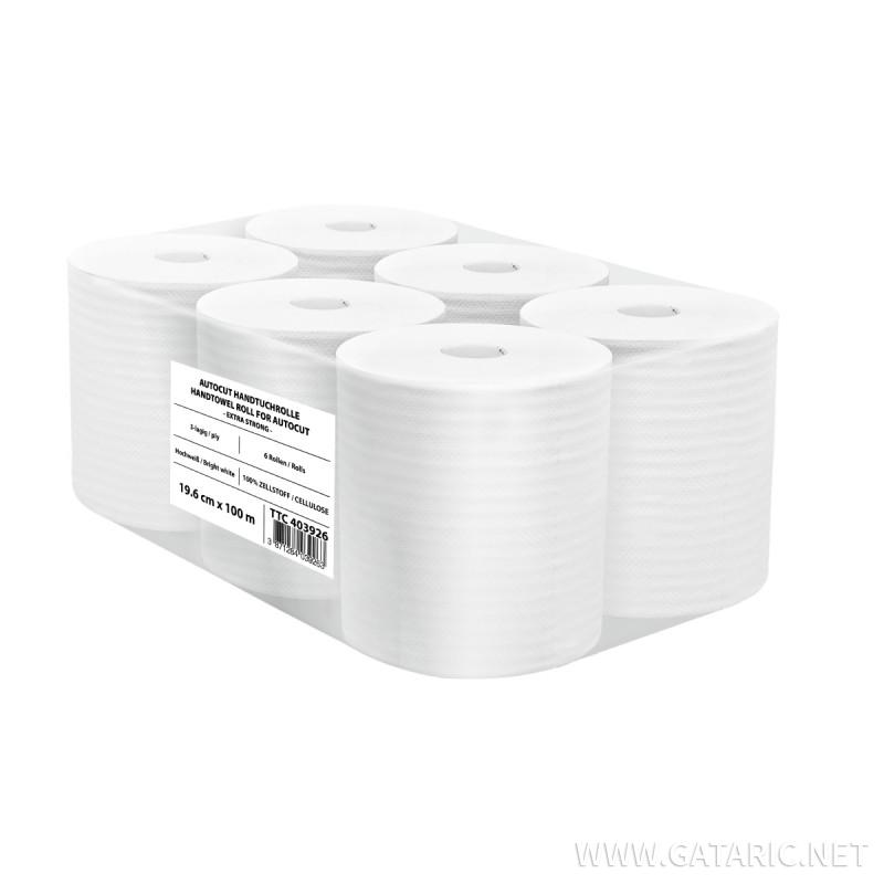 Paper Towel Rolls 6x100m, 3-layer, 100% Celulose 