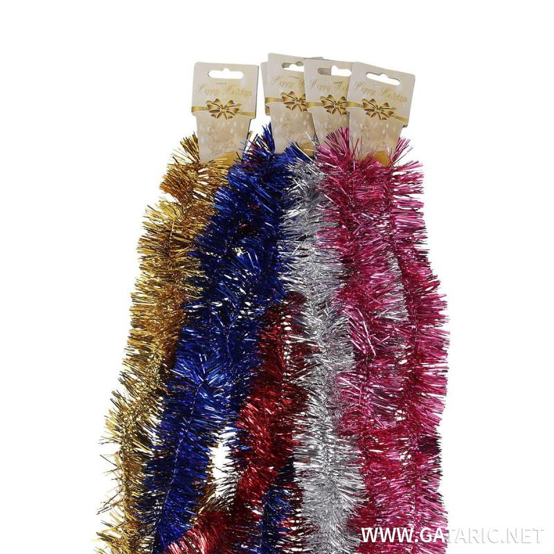 Shiny Tinsel Garland, 2m 