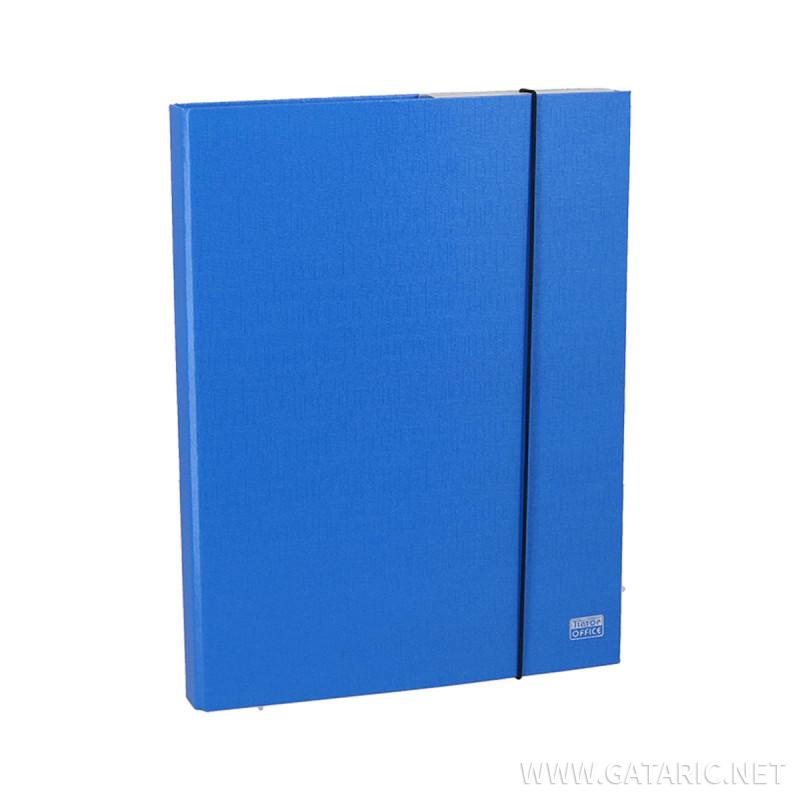 Mapa Box sa Gumom A4 30mm, Plava 