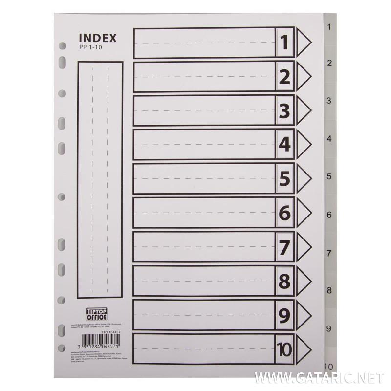 Index PP A4,  1-10 Listova 