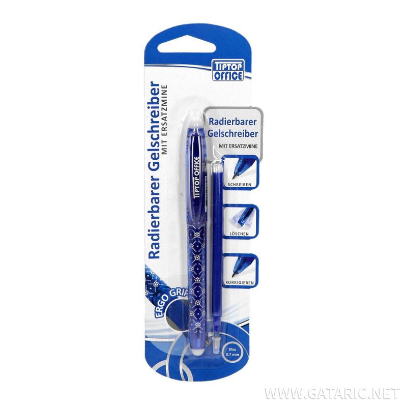 Radierbarer Gelschreiber mit Ersatzmine ''X-Pen'', 0.7mm 