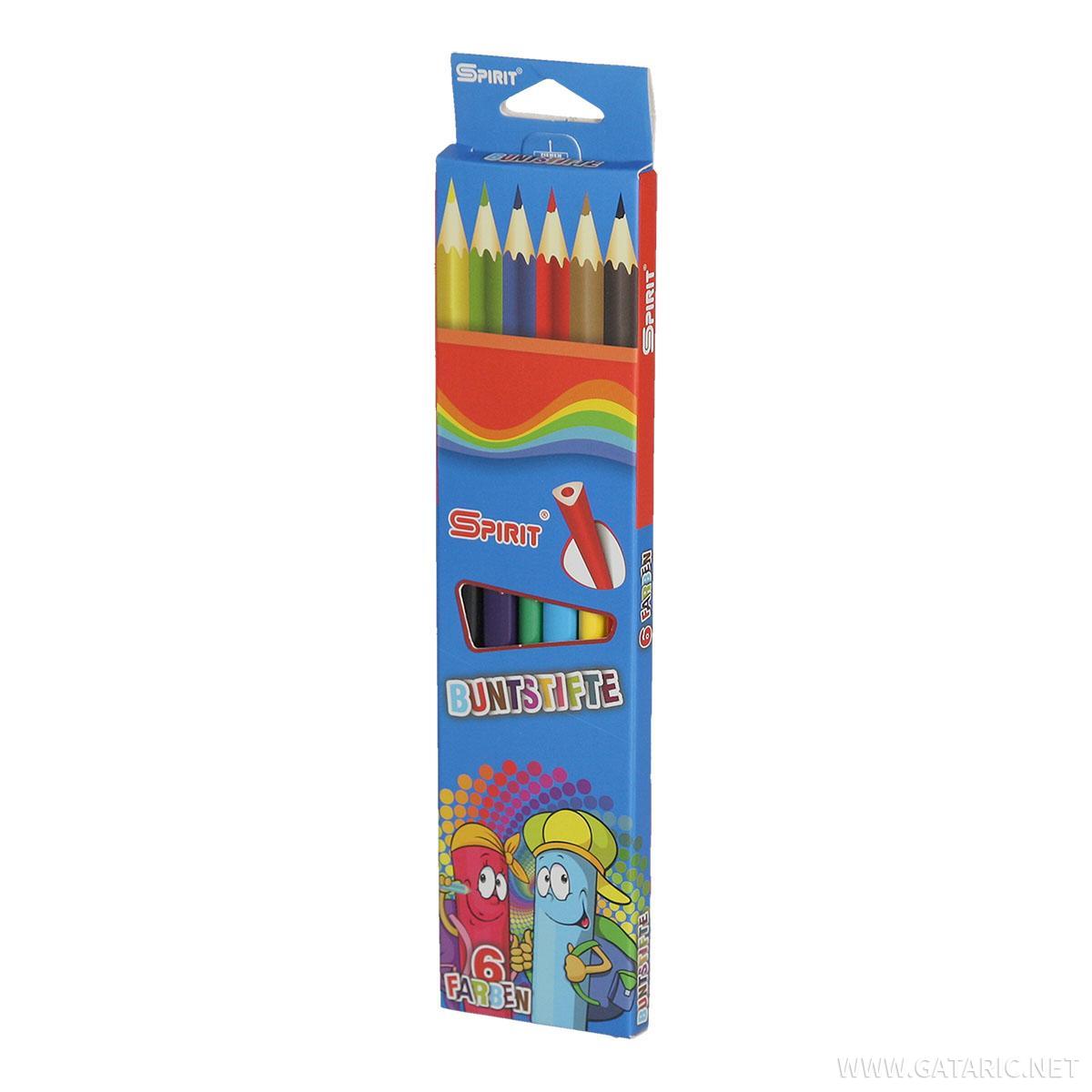 Wooden color pencils ''Classic'', 6pcs