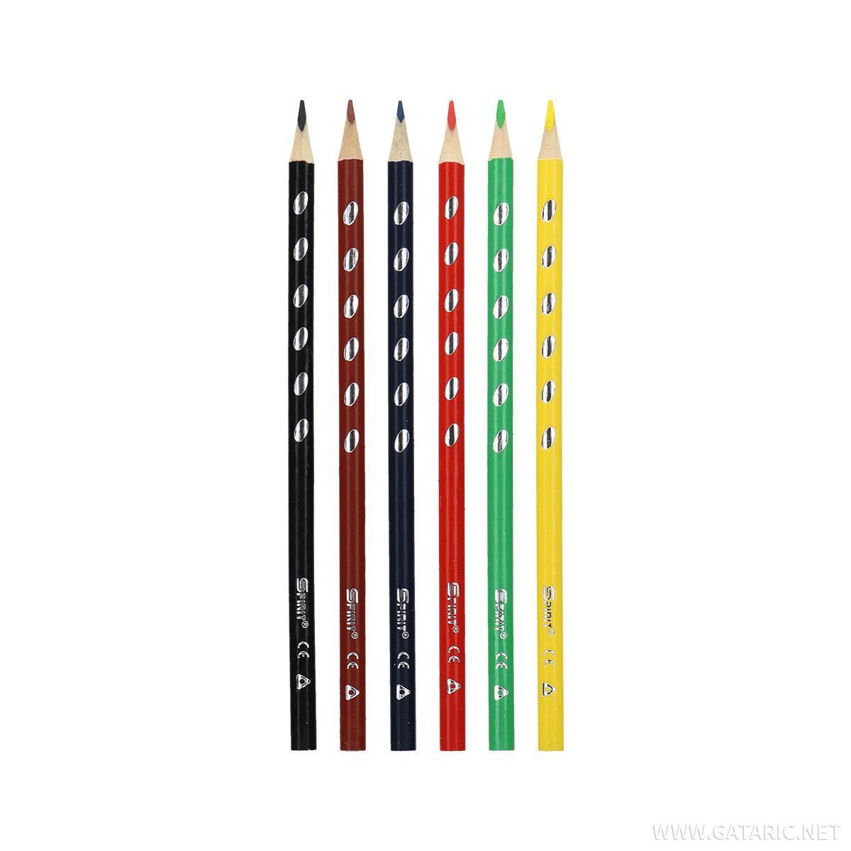 Wooden color pencils ''Classic'', 6pcs