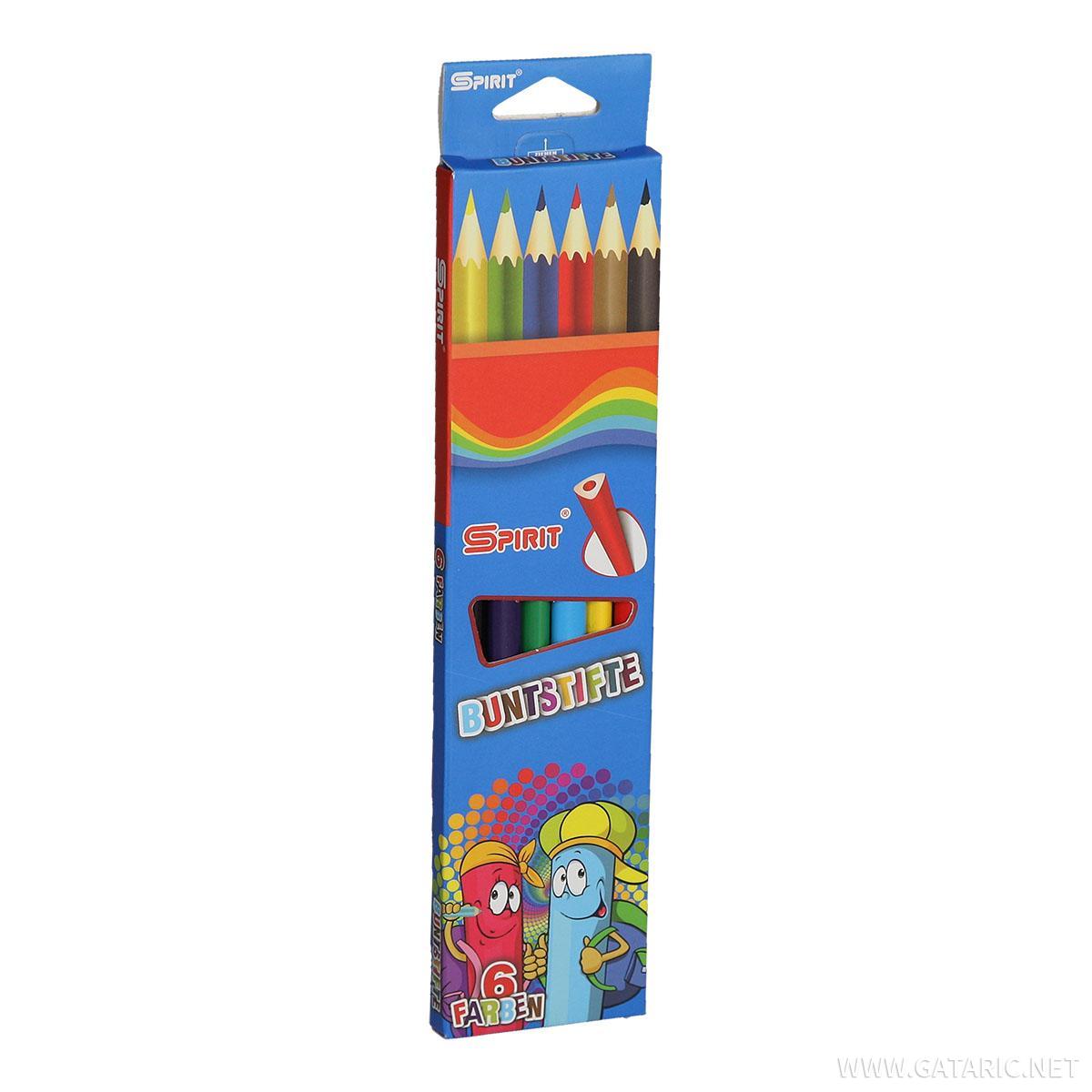 Wooden color pencils ''Classic'', 6pcs
