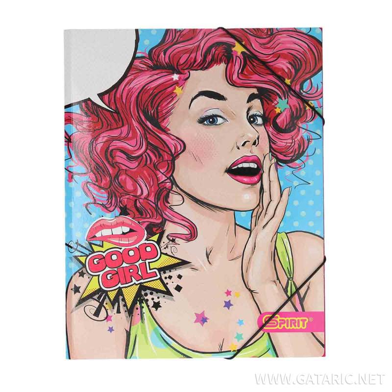 Elastic File ''Good Girl''A4, with 3 flaps