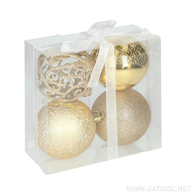 Weihnachtsbaumkugeln Set 8cm, 4/1 