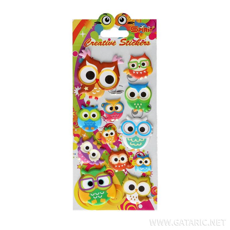 Decorative Sticker ''Puffy Owl'' 