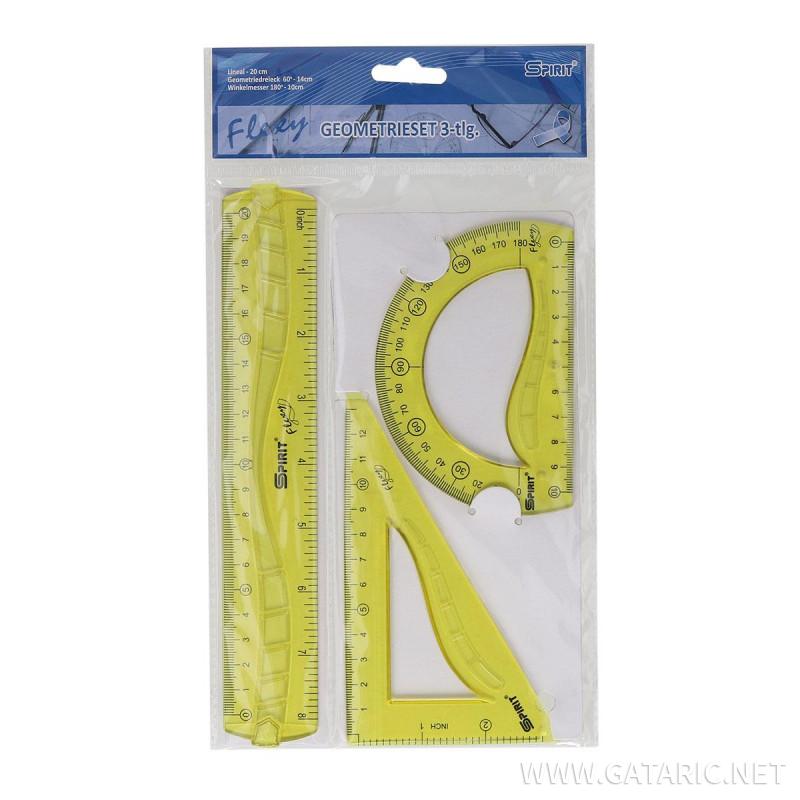 Ruler set ''Flexy'', 20cm 