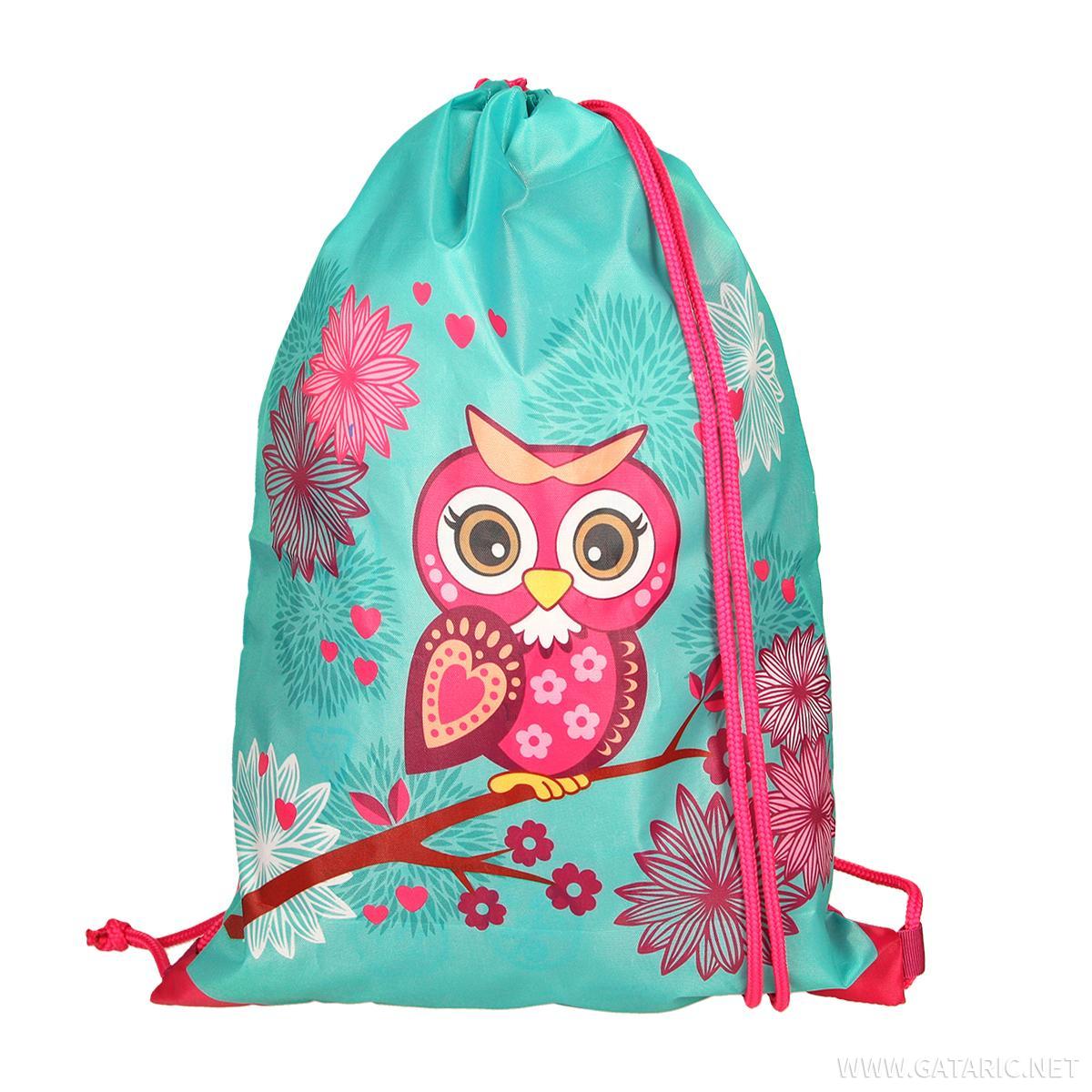 School bag set ''Owl'', LED lock buckle