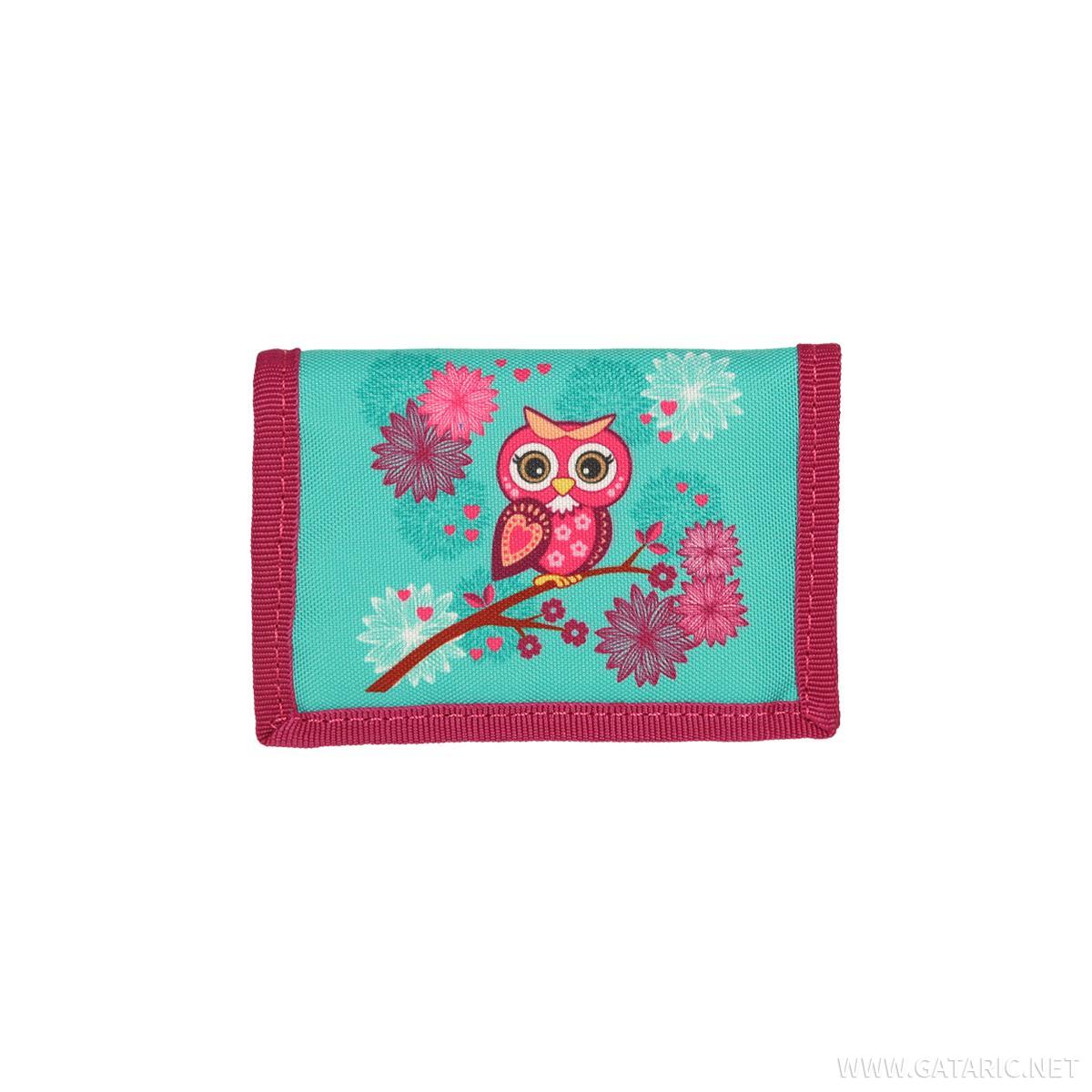 School bag set ''Owl'', LED lock buckle