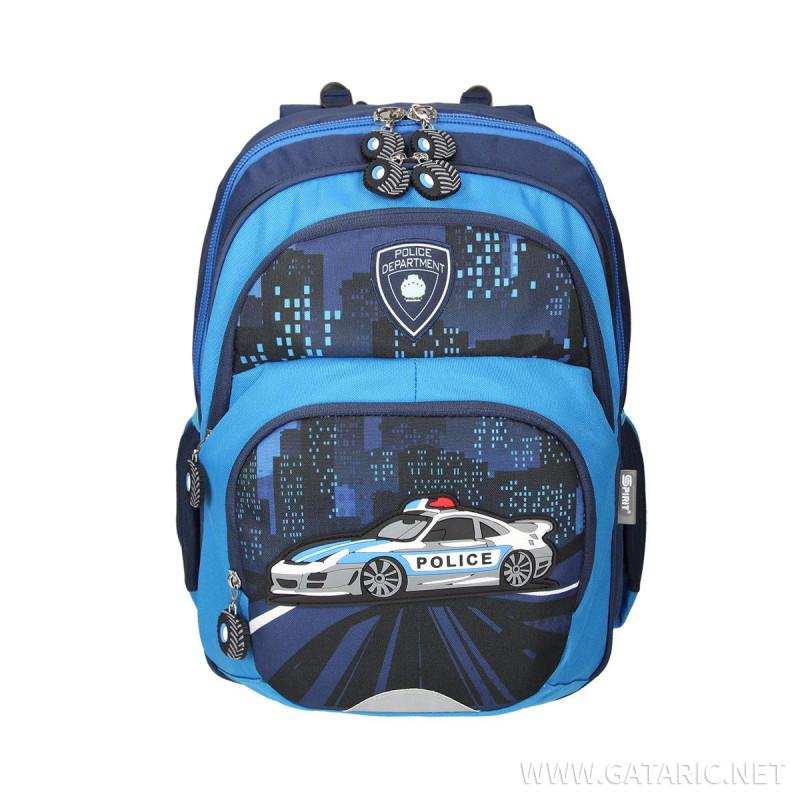 Police car backpack top