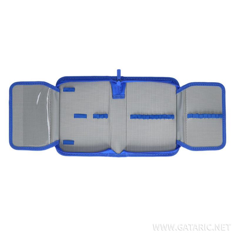 Empty pencil case ''FOOTBALL BLUE'', 1-Zipper