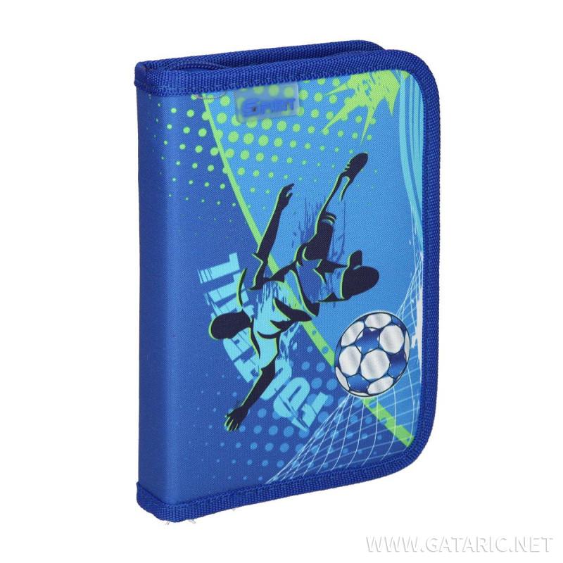Empty pencil case ''FOOTBALL BLUE'', 1-Zipper
