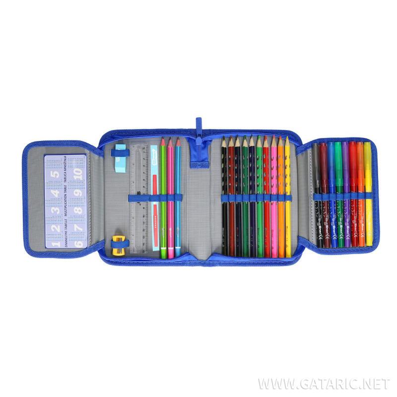 Pencil case ''STRIPES'' 1-Zipper, 2/1 (Assorted colours) 