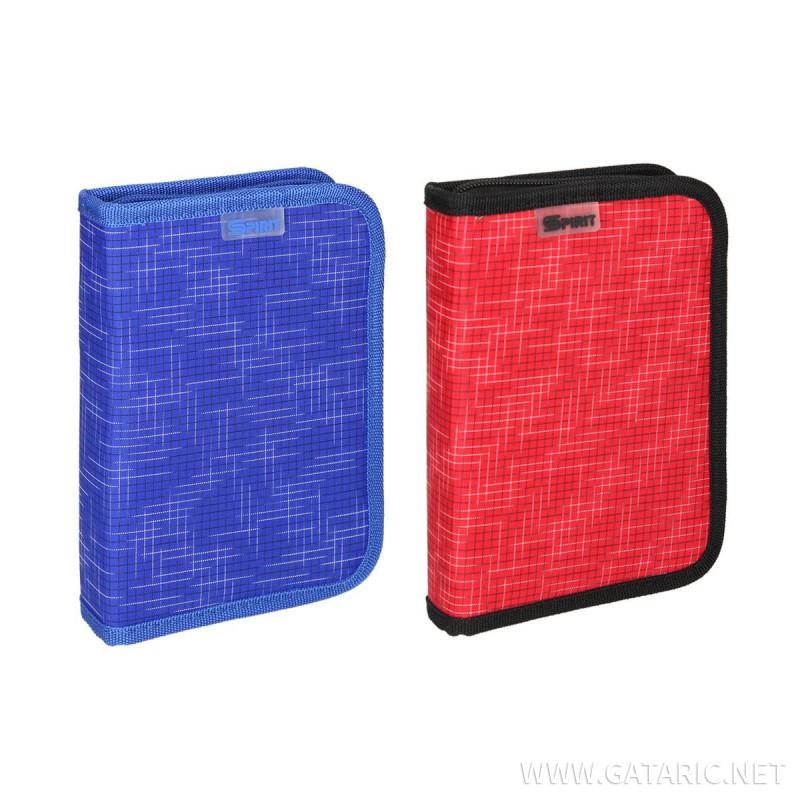 Pencil case ''SIMPLE LINES'' 1-Zipper, 2/1 (Assorted colours)