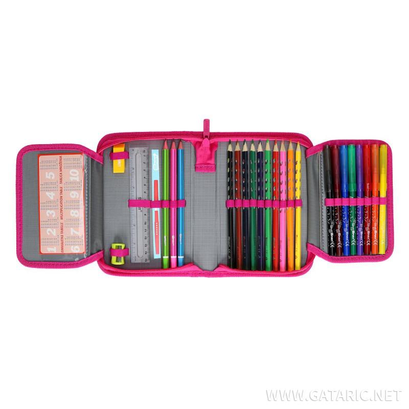 Pencil case 3D ''DOLPHINS'', 1-Zipper, 28-pcs