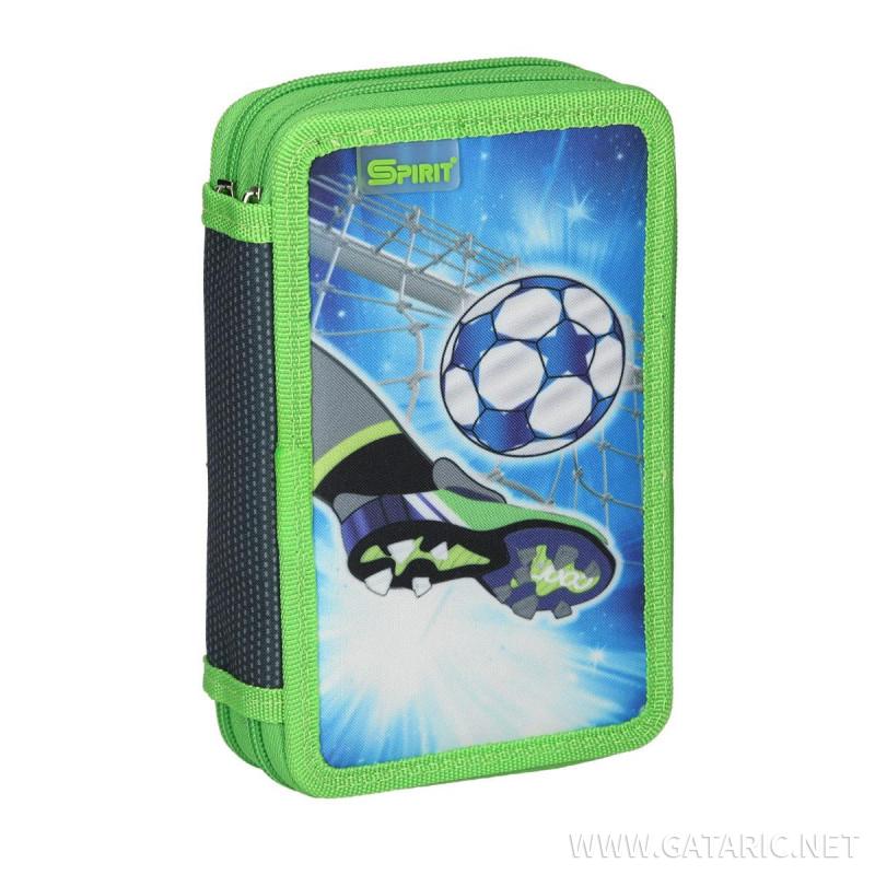 Pencil case ''FOOTBALL GOAL'', 2-Zipper, 28-pcs 