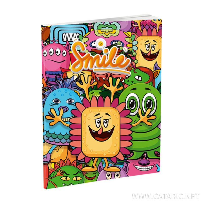 School notebook A5 ''Smile'', soft covers, 52 square sheet 