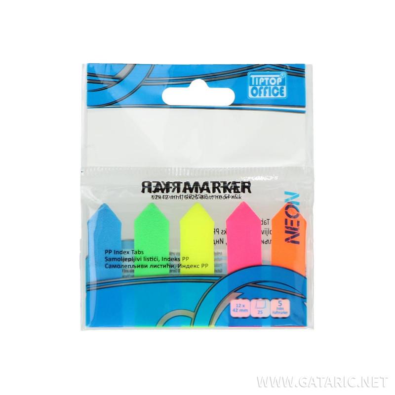 Index Haftmarker PP 12x42mm, 5x25mm Blat 