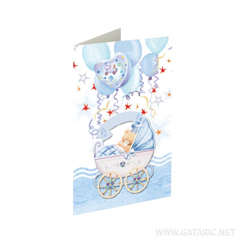 Greeting card 3D ''Baby boy 02'' 