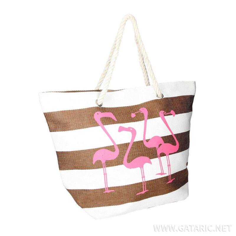 Beach bag ''Flamingos''