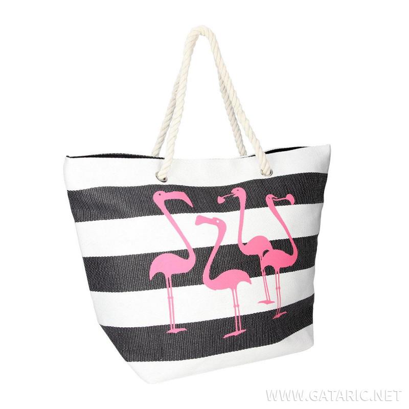 Beach bag ''Flamingos''