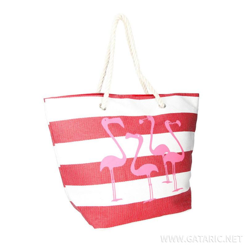Beach bag ''Flamingos''