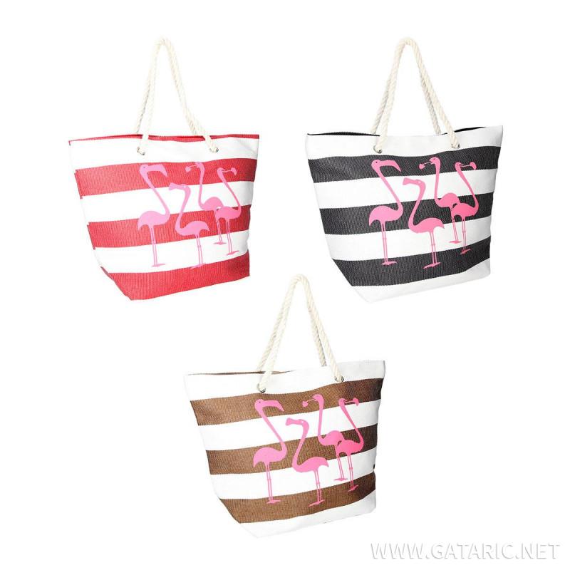 Beach bag ''Flamingos''