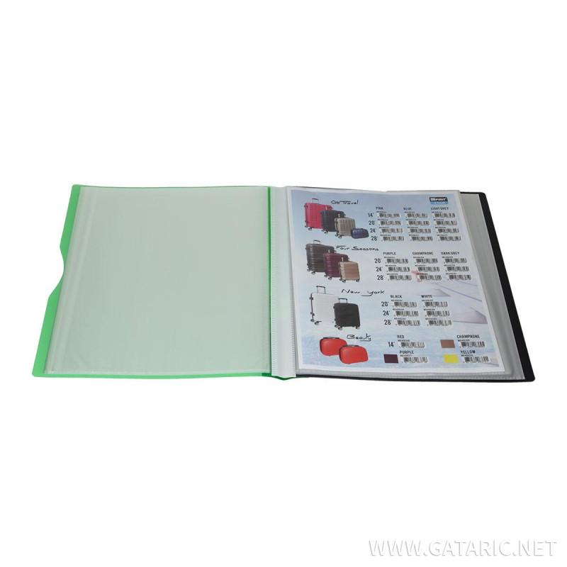 Display Book with 40 Pockets, PP A4, Neon Green