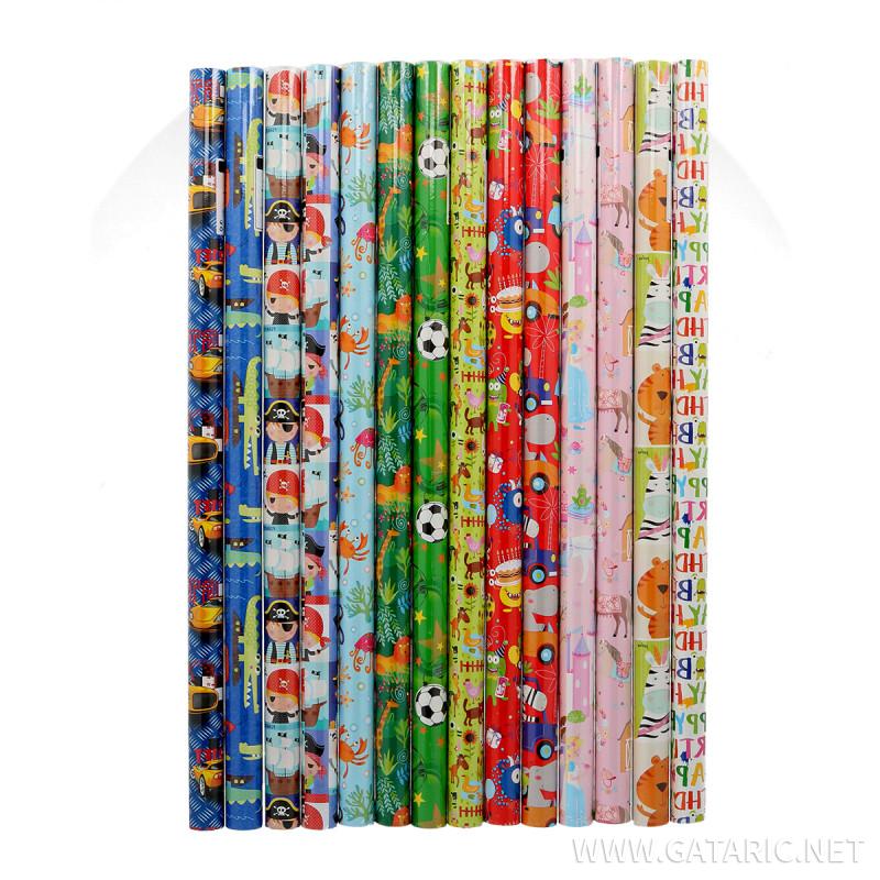 Gift paper ''KIDS'' 60/1,  Assorted colours 