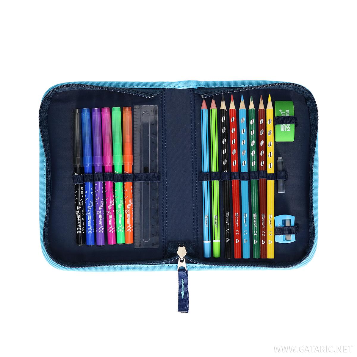 School bag set ''COSMO 06'', LED lock buckle